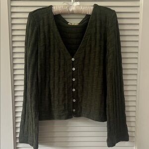 Madewell Olive cropped  Knit Cardigan